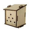 Abri à coccinelles laser coloris beige en bois - 11 x 11 x 14 cm