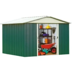 Abri de jardin métal, sans plancher, vert sapin - TRIGANO JARDIN Yardmaster - 6.24m²