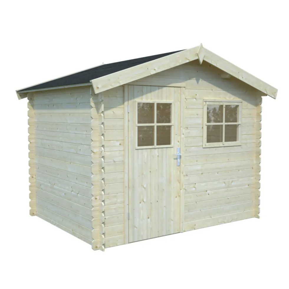 Abri de jardin naturel White Wood Rimini - 4.3 m² / 19 mm