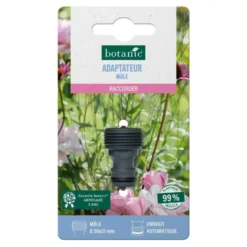 Adaptateur mâle botanic® - Ø 20 x 27 mm avec embout automatique pour arrosage