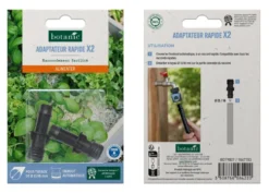 Adaptateurs rapides x 2 pour tuyau Ø 13/16 mm botanic® - Arrosage goutte à goutte