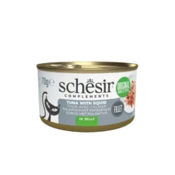 Alimentation humide pour chat thon calmars gelée Schesir - 70 g