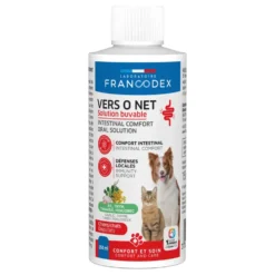 Aliment complémentaire pour chien et chat Francodex Vers O Net - 150 ml