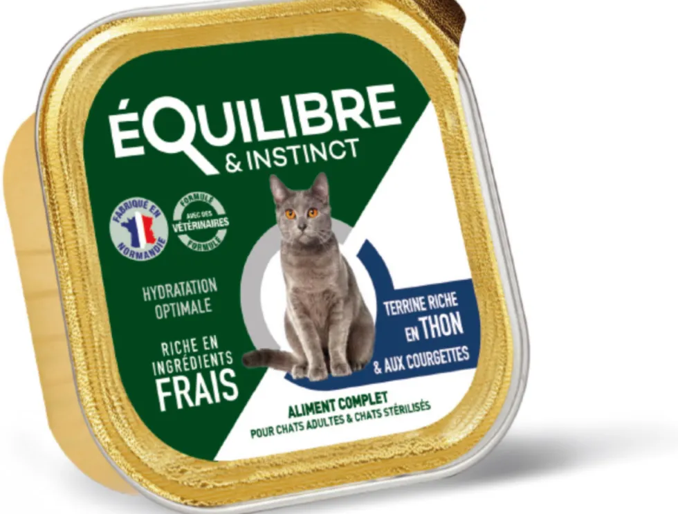 Aliment humide pour chat adulte stérilisé thon courgettes Équilibre & Instinct - 85 g