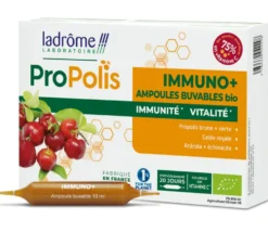 Ampoules buvables bio immunité et vitalité à la propolis Ladrôme Immuno+ – 20 x 10 ml