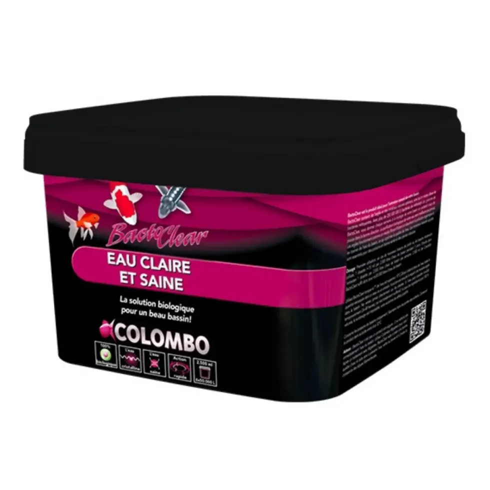 Anti algues vertes, traitement efficace, COLOMBO BASSIN Bactoclear - contenu 2500ml