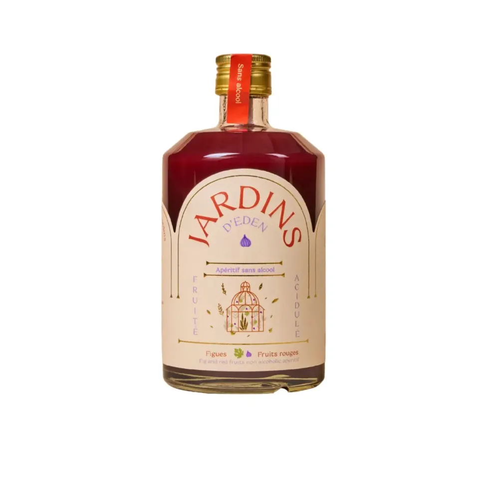 Apéritif sans alcool bio à la figue et aux fruits rouges Jardins d’Éden - 70 cl