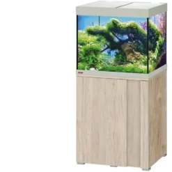 Aquarium avec meuble coloris pin Eheim vivalineLED 150