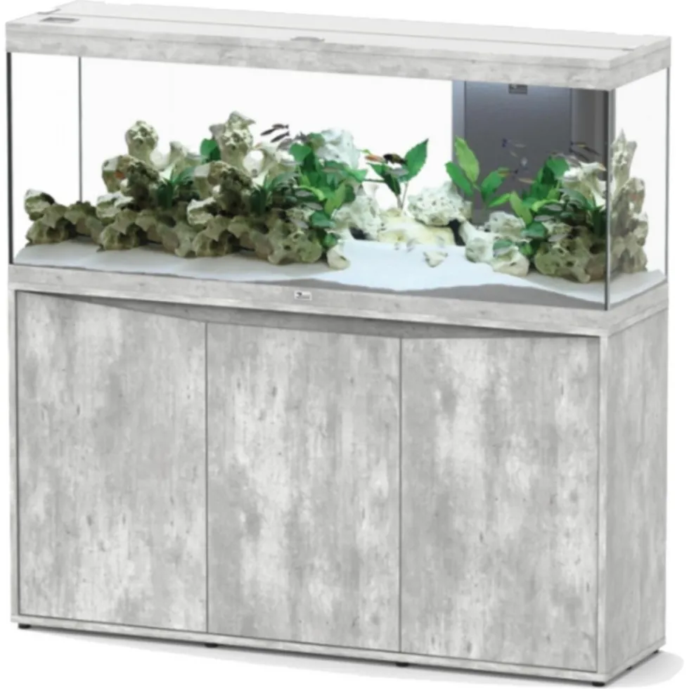 Aquarium équipé gris béton AQUATLANTIS AQUARIUM Splendid 150 - 362L
