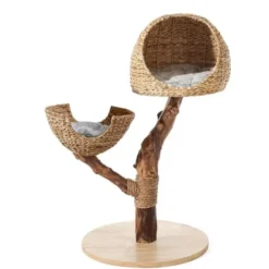 Arbre à chat coloris marron HamiForm AZKARA 02 - 60 x 60 x 110 cm