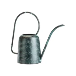 Arrosoir en métal martelé bleu - 36 x 15 x 32 cm