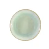 Assiette creuse en grès réactif vert Aspen - Ø 19 cm