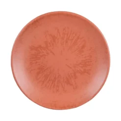 Assiette à dessert Onyx coloris orange en grès - Ø 21 cm