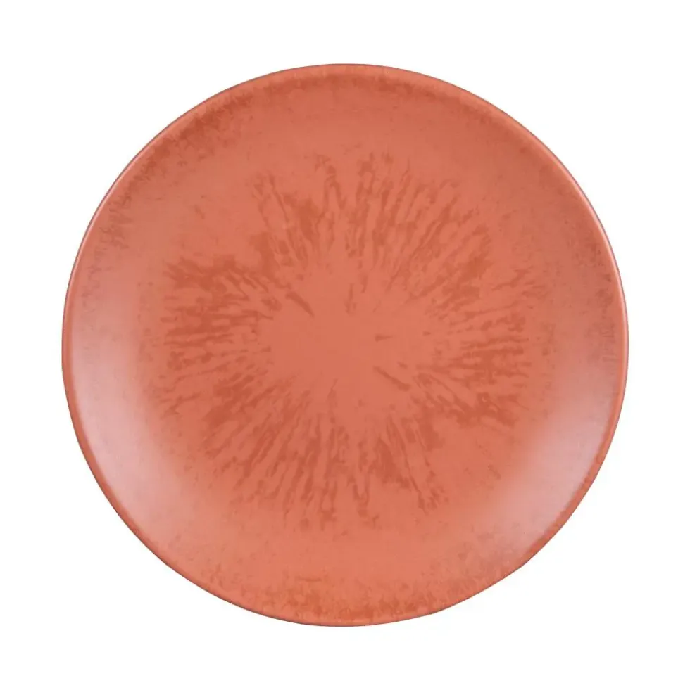 Assiette à dessert Onyx coloris orange en grès - Ø 21 cm