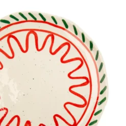 Assiette plate blanche, verte et rouge Venda - Ø 27 cm