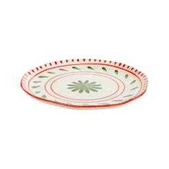 Assiette plate blanche, verte et rouge Venda - Ø 27 cm