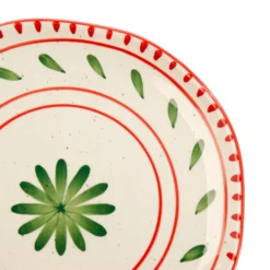 Assiette plate blanche, verte et rouge Venda - Ø 27 cm