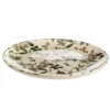 Assiette plate Champêtre coloris vert en grès - Ø 27 cm