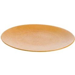 Assiette plate coloris jaune en grès Vésuvio - Ø 27 cm