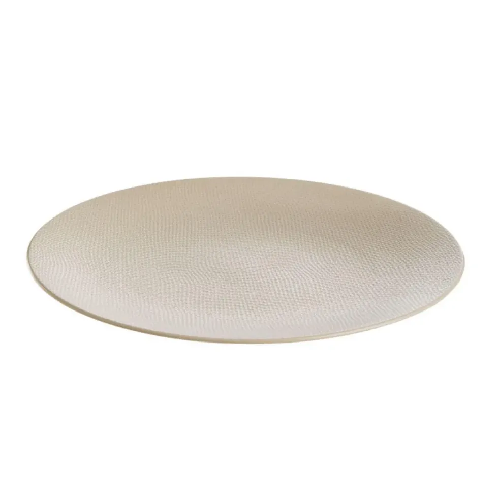Assiette plate Vesuvio blanche en grès Ø 27 cm