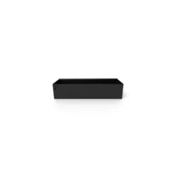 Bac de rangement noir Forge Adour - 30 x 8,6 x 6 cm