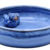 Baignoire pour oiseaux coloris bleu en céramique - Ø 28 cm