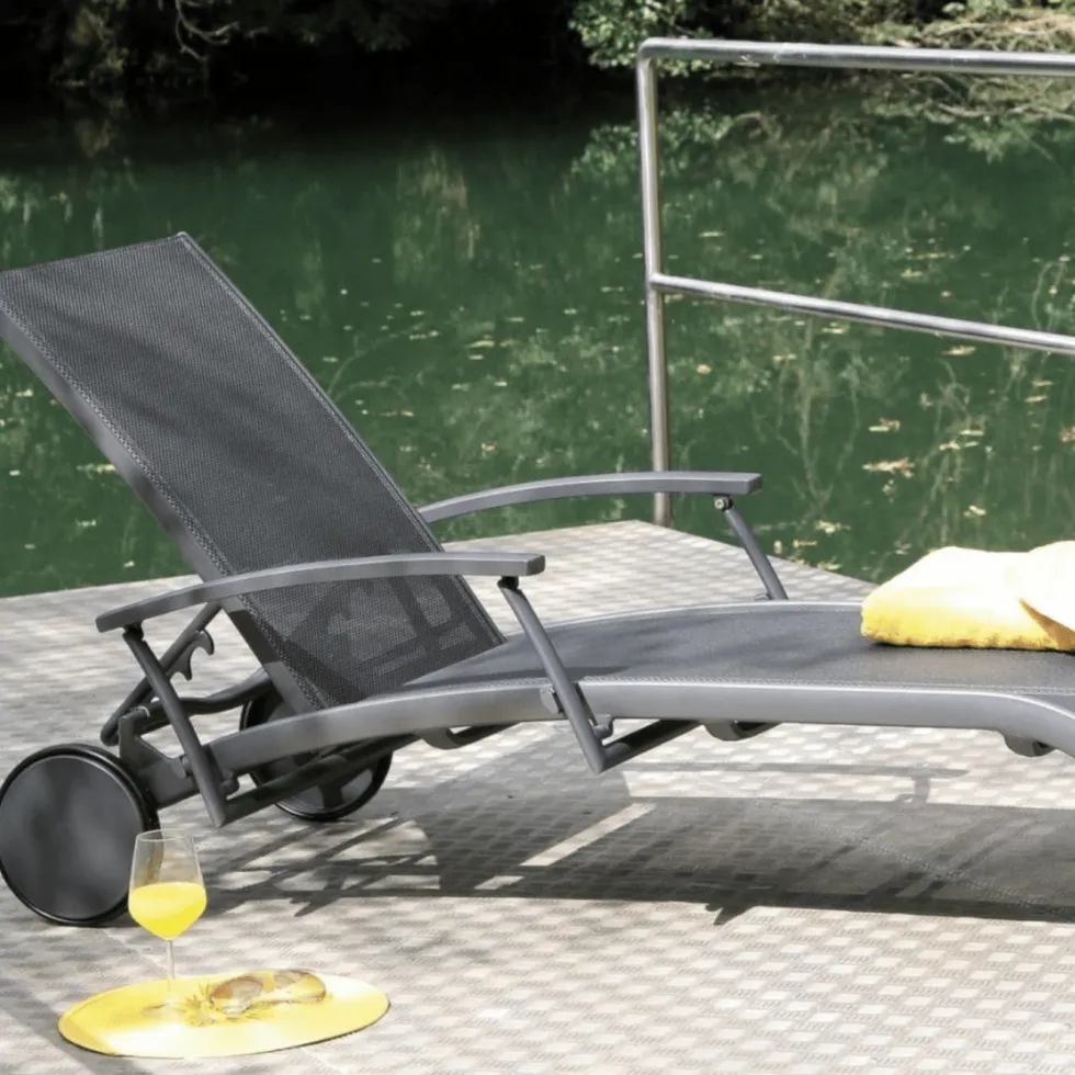 Bain de soleil élégance en aluminium, graphite - PROLOISIRS BBM