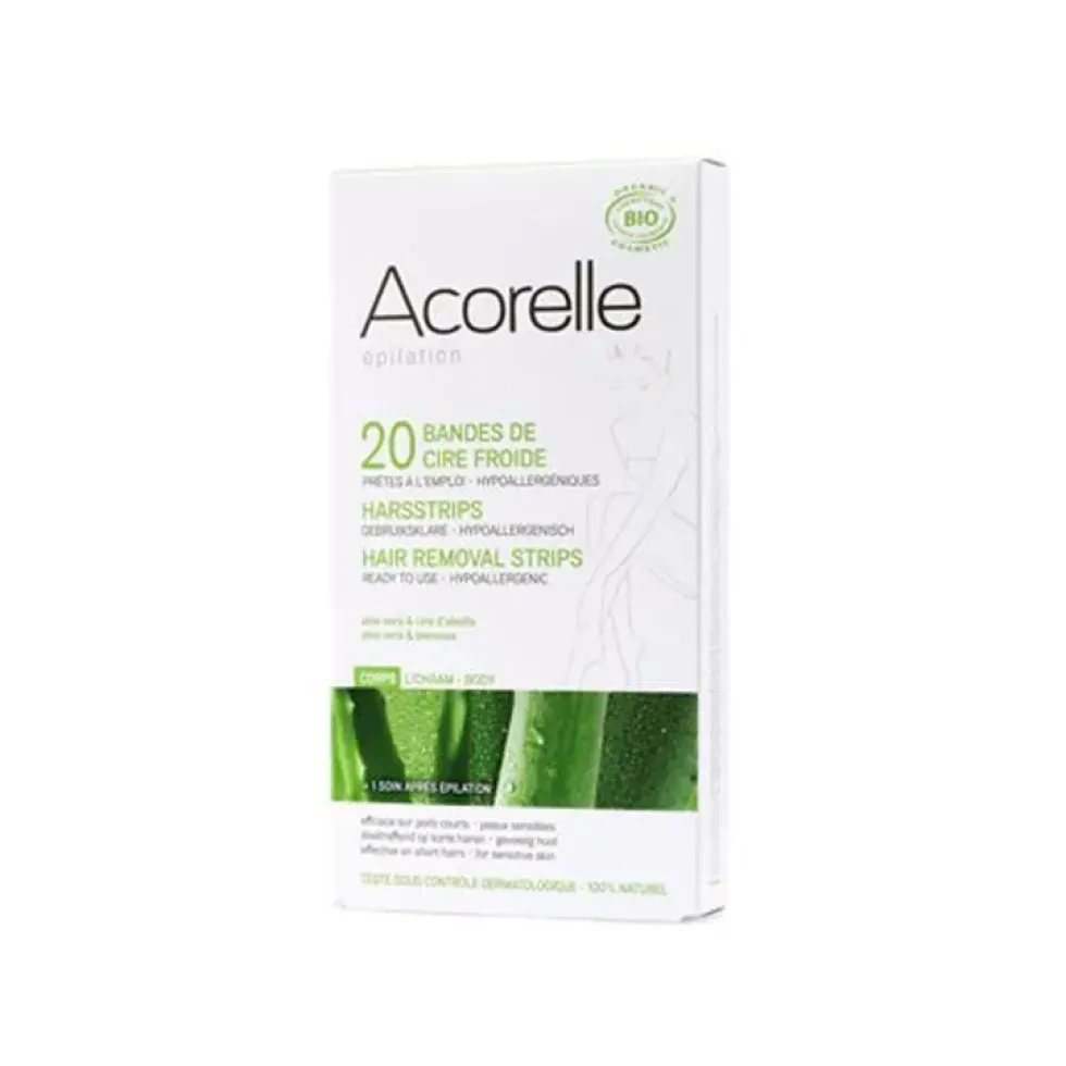 Bandes de cire froide corps Acorelle - 20 unités