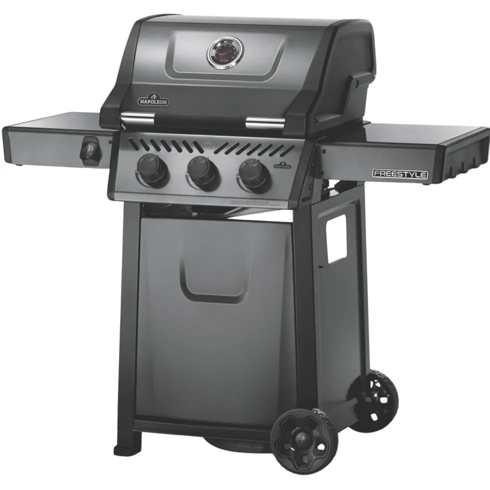 Barbecue gaz 3 brûleurs coloris gris Freestyle Napoléon - 132 x 64 x 116 cm