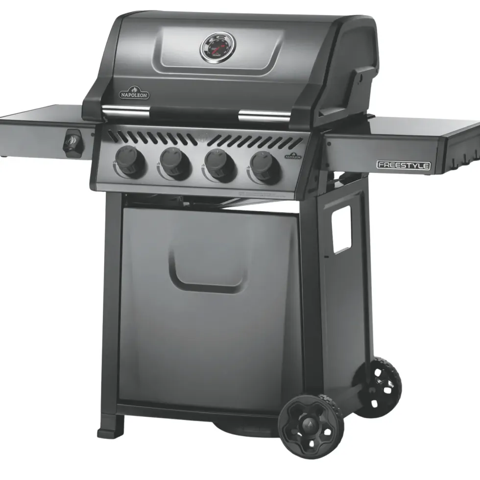Barbecue gaz 4 brûleurs coloris gris Freestyle Napoléon - 132 x 64 x 116 cm