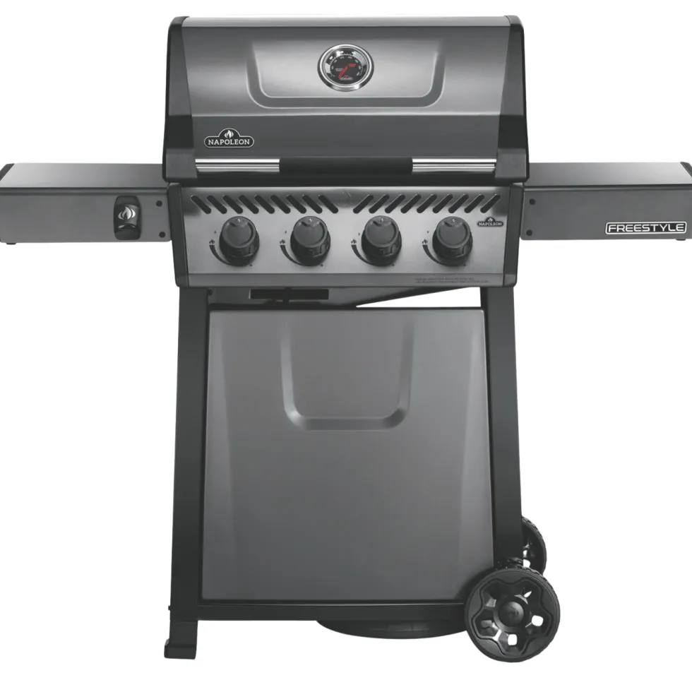 Barbecue gaz 4 brûleurs coloris gris Freestyle Napoléon - 132 x 64 x 116 cm
