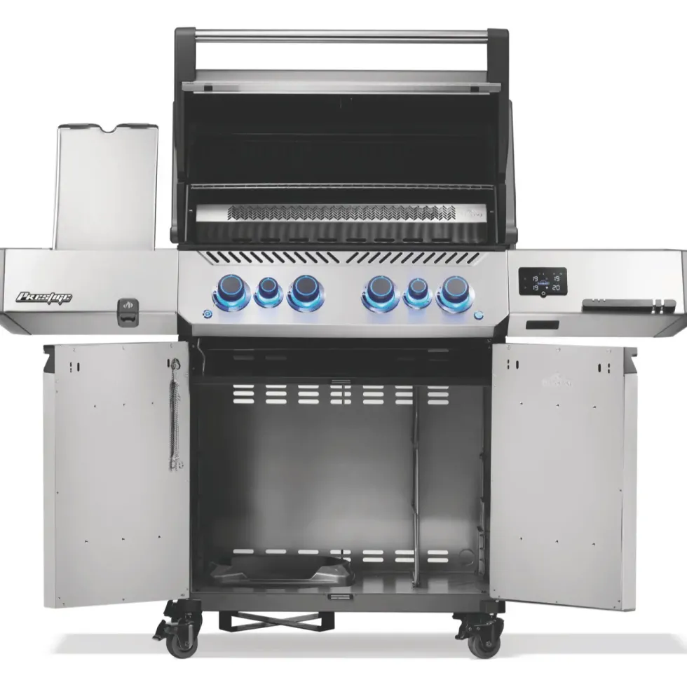 Barbecue gaz inox connecté Napoléon Prestige 500 - 166 x 66 x 129,5 cm