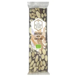 Barre de nougat noir bio La Ruche d'Or - 100 g