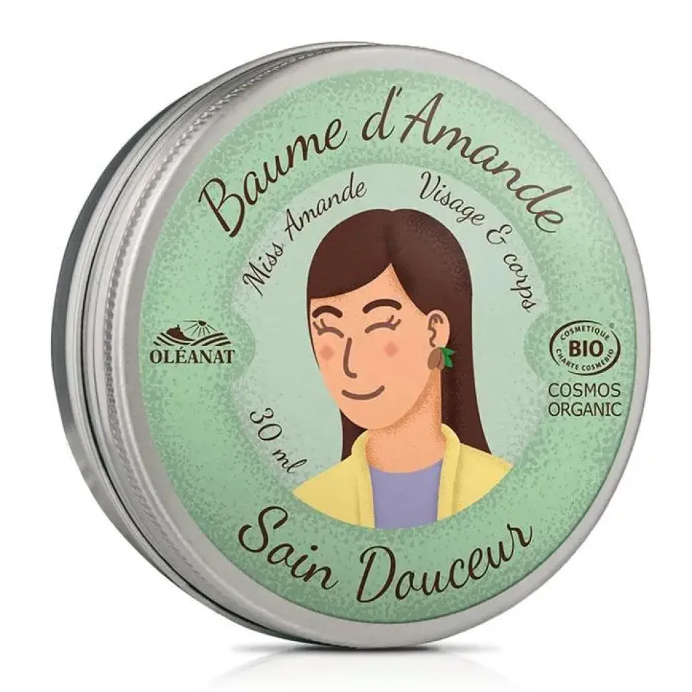 Baume d'amande douce bio. Le pot de 30 ml