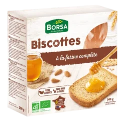 Biscottes à la farine complètes bio - 300 gr