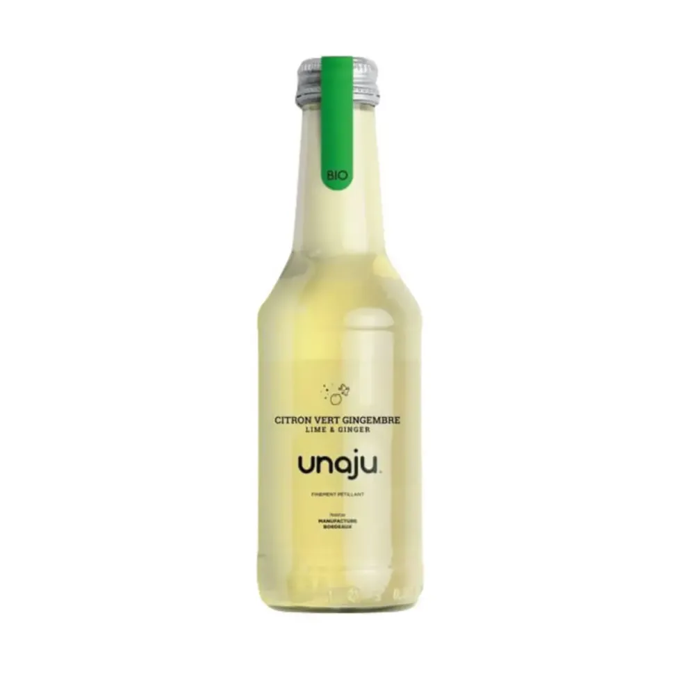 Boisson bio citron vert Gingembre Unaju - 250 ml