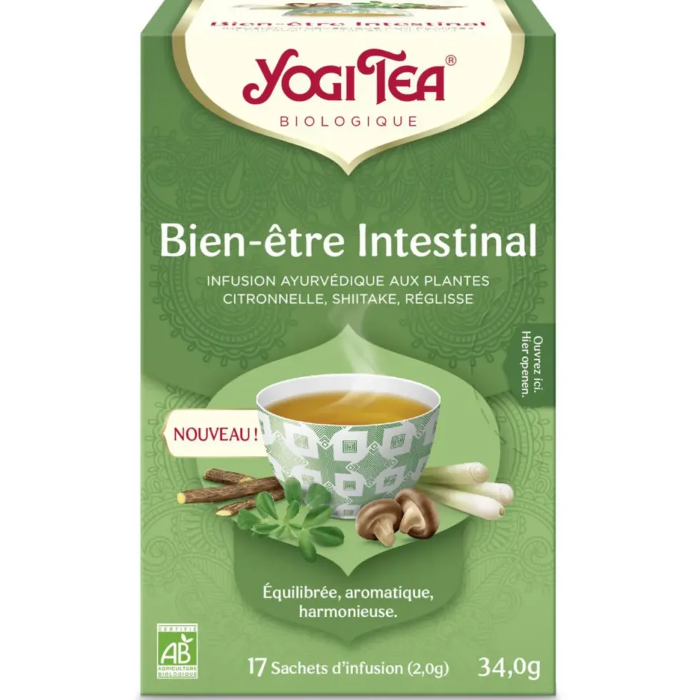 Boite de thé bien-être intestinal Yogi tea - 17 sachets