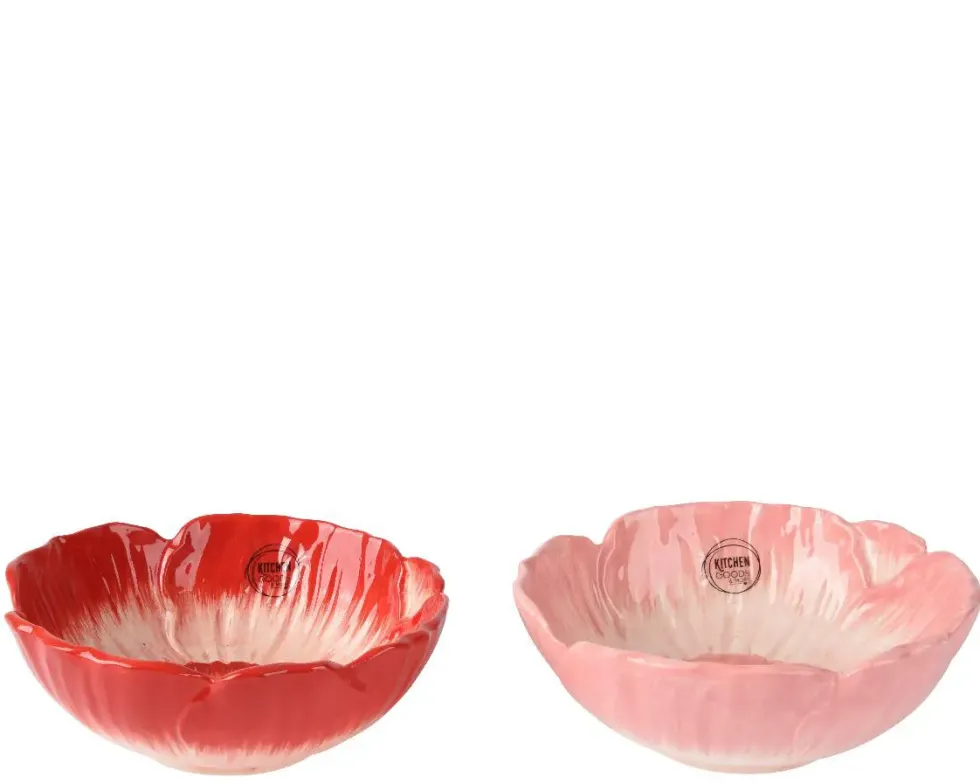Bol coquelicot en dolomite colorée - Ø 12 x H 5 cm