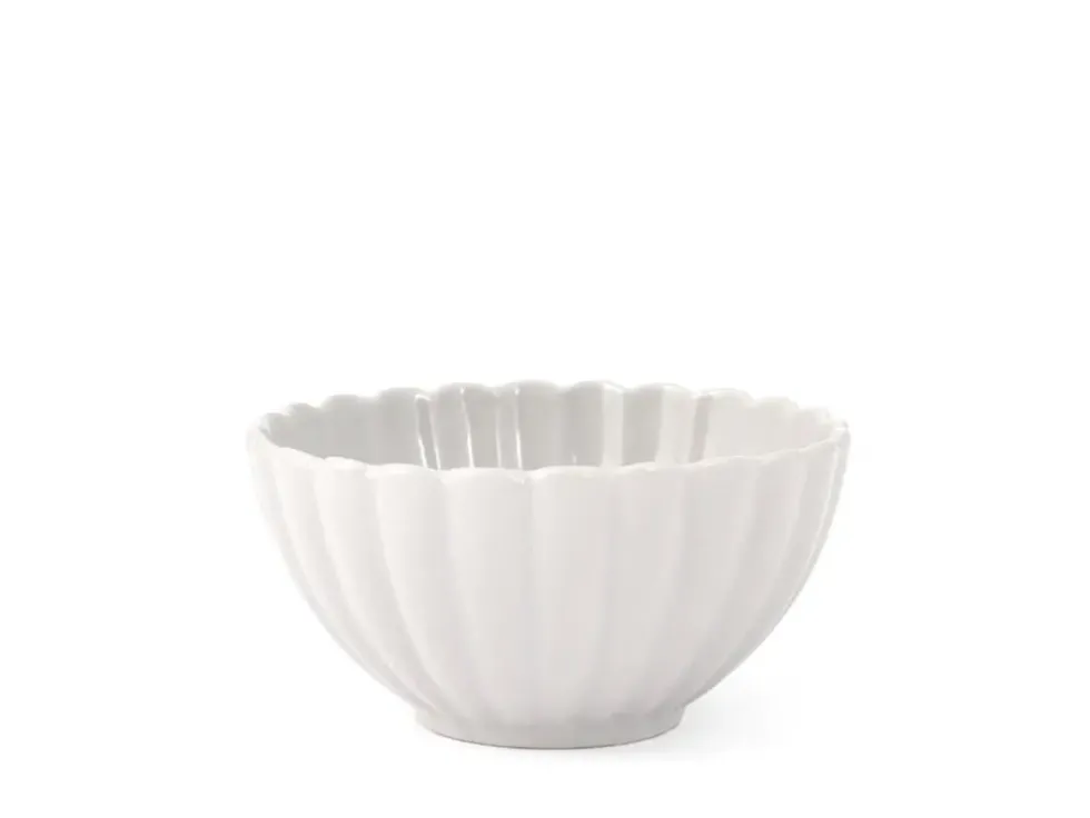 Bol en grès blanc Lotus - Ø 14 cm