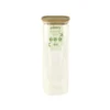Boîte en verre empilable 2200 ml avec couvercle en bambou 11x11x30 cm