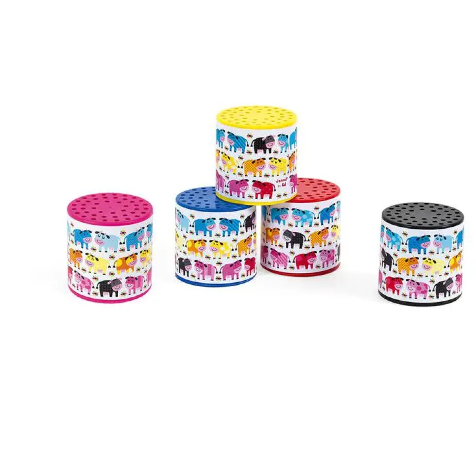 Boîte à meuh en plastique coloris assortis