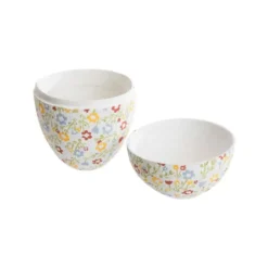 Boîte œuf à garnir en coton mâché à motif floral multicolore - Ø 14,5 x H 19 cm