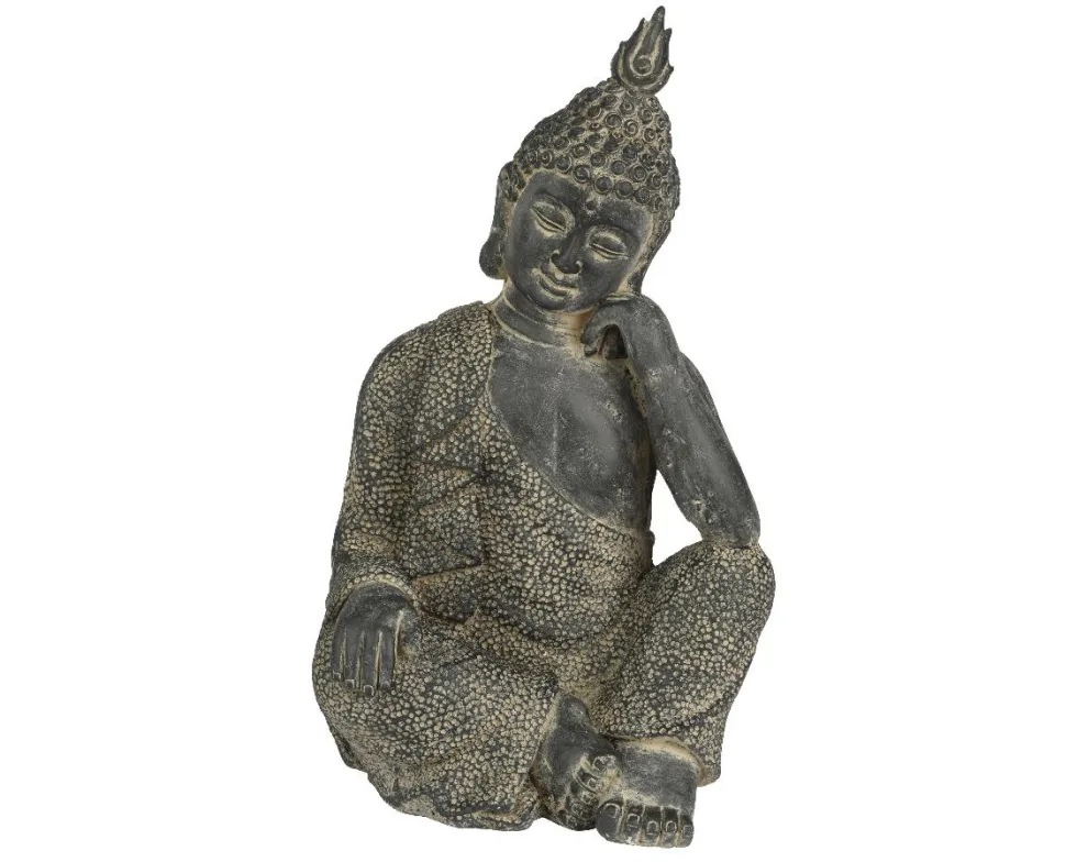 Bouddha extérieur coloris noir - 27 x 23,5 cm
