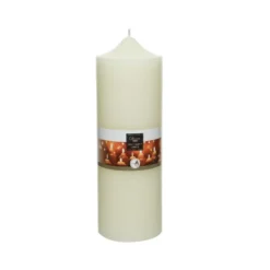 Bougie cierge coloris blanc en cire - 10 cm