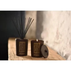 Bougie déco parfumée et rechargeable Cèdre Esteban - 180 g
