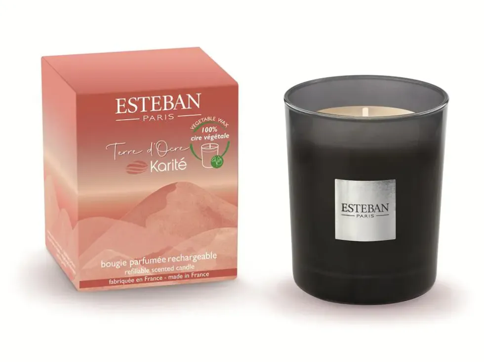 Bougie parfumée initiale senteur terre d'ocre karité Esteban - 180 g