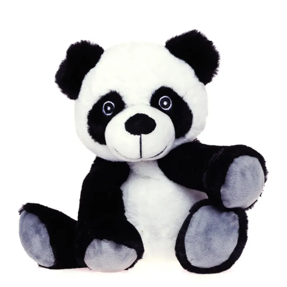 Bouillotte peluche panda coloris noir en grains de blé et lavande L'Artisan du bien-être