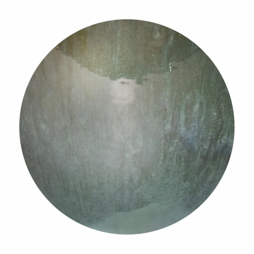 Boule décorative coloris vert en céramique - 30 cm