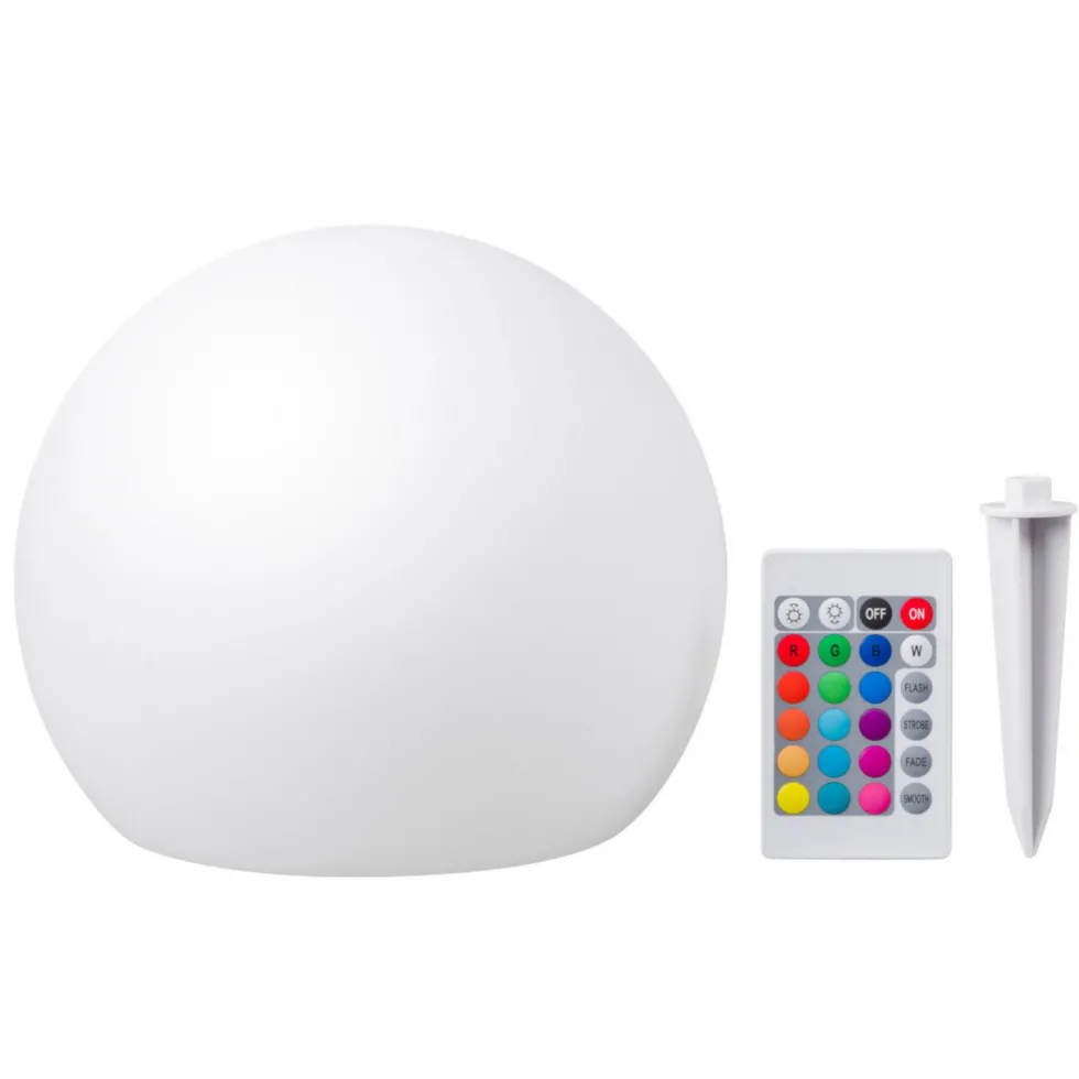 Boule flottante solaire en plastique blanc MultiBright SolarFloat Outside Living - Ø 20 x H 18 cm