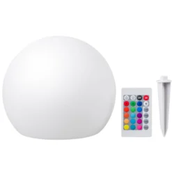 Boule flottante solaire en plastique blanc MultiBright SolarFloat Outside Living - Ø 25 x H 23 cm